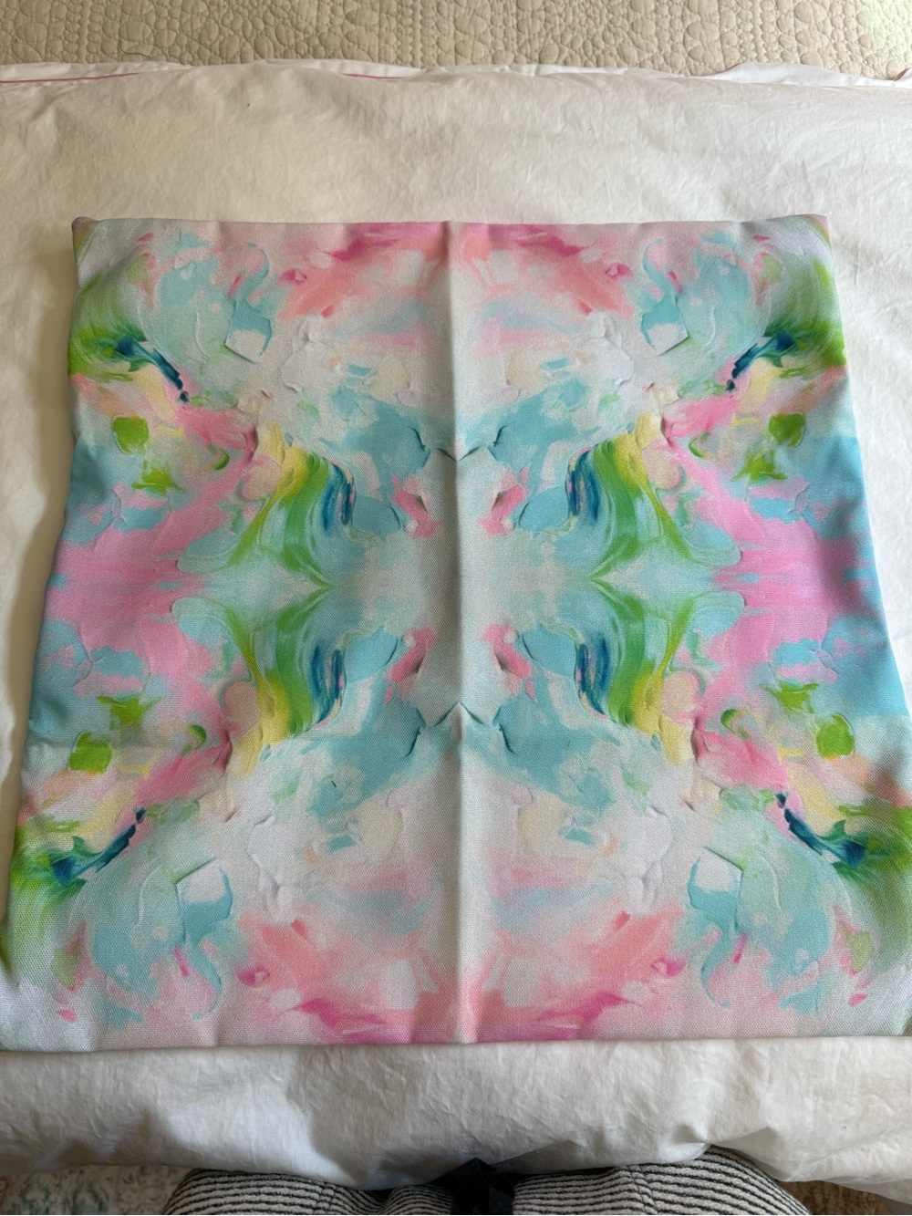 Pastel Abstract Pillow Covers - Pink, Aqua, Green